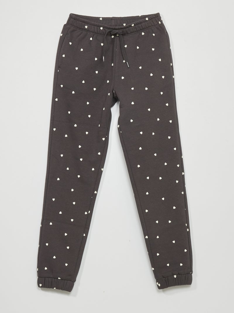 Pantaloni joggers stampati in tessuto felpato GRIGIO - Kiabi