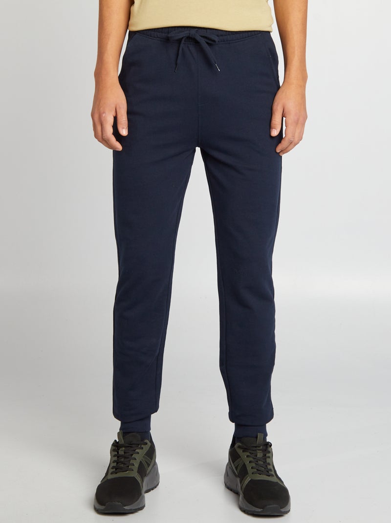 Pantaloni joggers tinta unita blu - Kiabi