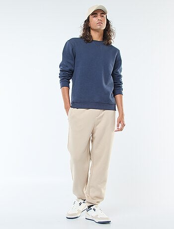 Pantaloni joggers tinta unita con cordoncini da stringere in vita