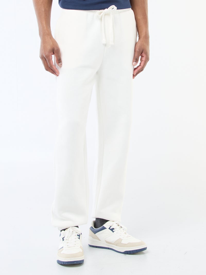 Pantaloni joggers tinta unita con cordoncini da stringere in vita Bianco - Kiabi
