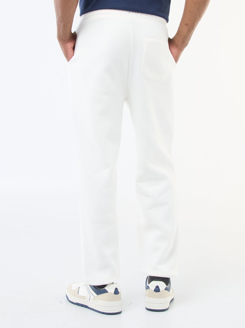 Pantaloni joggers tinta unita con cordoncini da stringere in vita Bianco - Kiabi