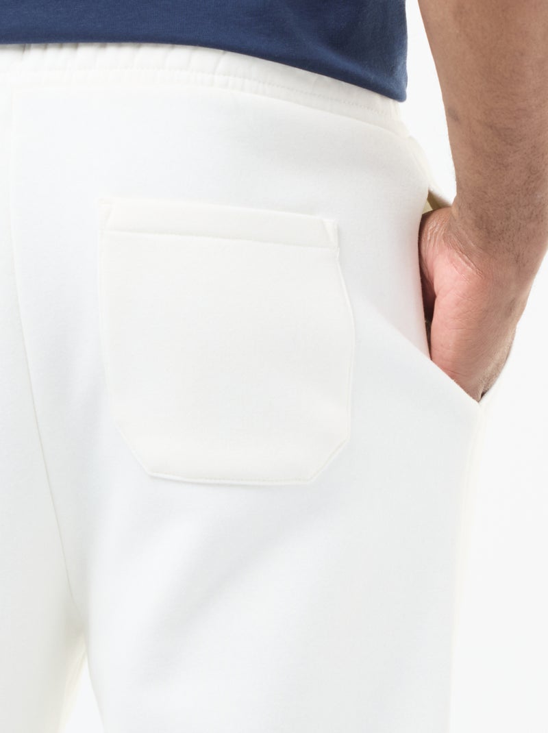 Pantaloni joggers tinta unita con cordoncini da stringere in vita Bianco - Kiabi