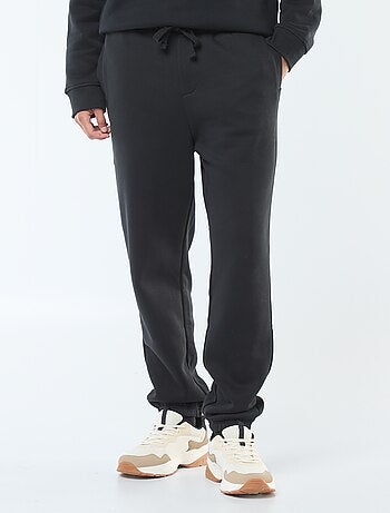 Pantaloni joggers tinta unita con cordoncini da stringere in vita