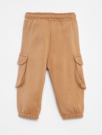 Pantaloni joggers tinta unita con tasche grandi