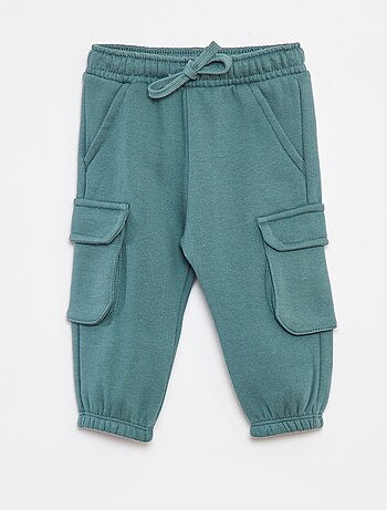 Pantaloni joggers tinta unita con tasche grandi