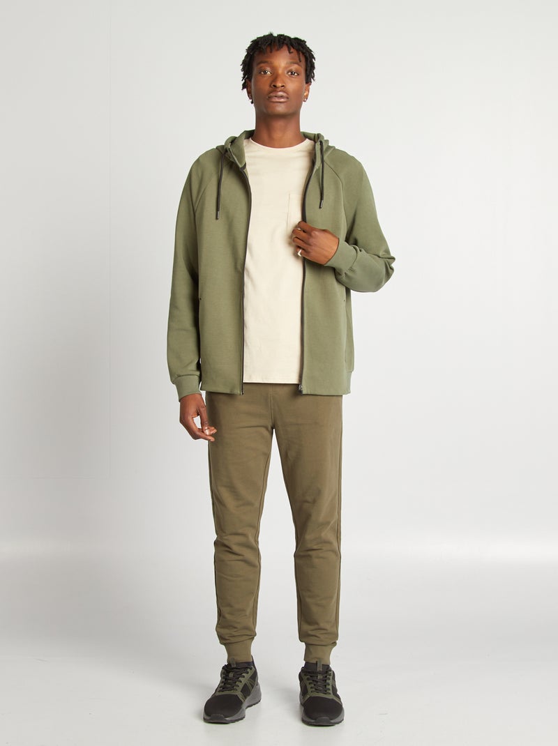 Pantaloni joggers tinta unita KAKI - Kiabi
