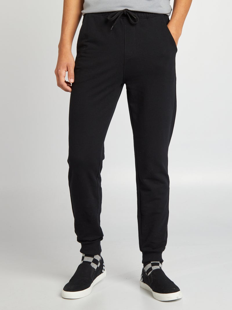 Pantaloni joggers tinta unita nero - Kiabi