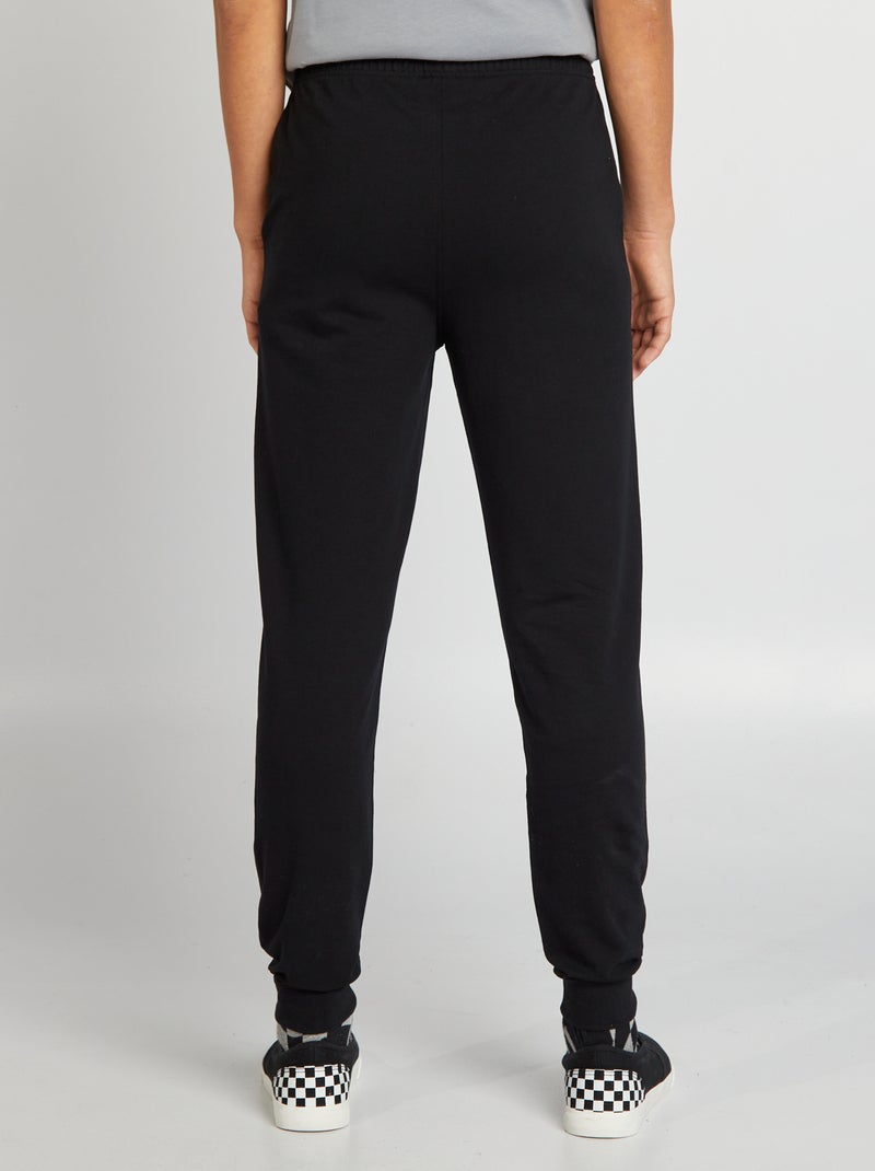 Pantaloni joggers tinta unita nero - Kiabi