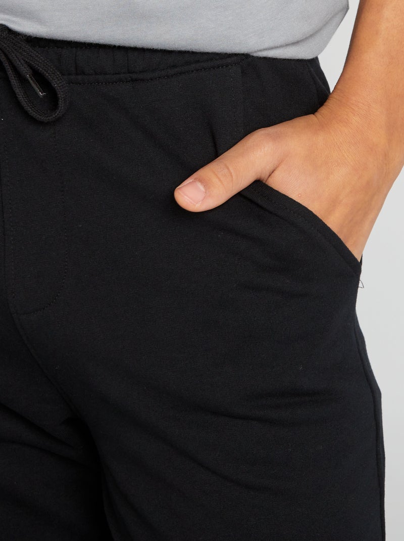 Pantaloni joggers tinta unita nero - Kiabi