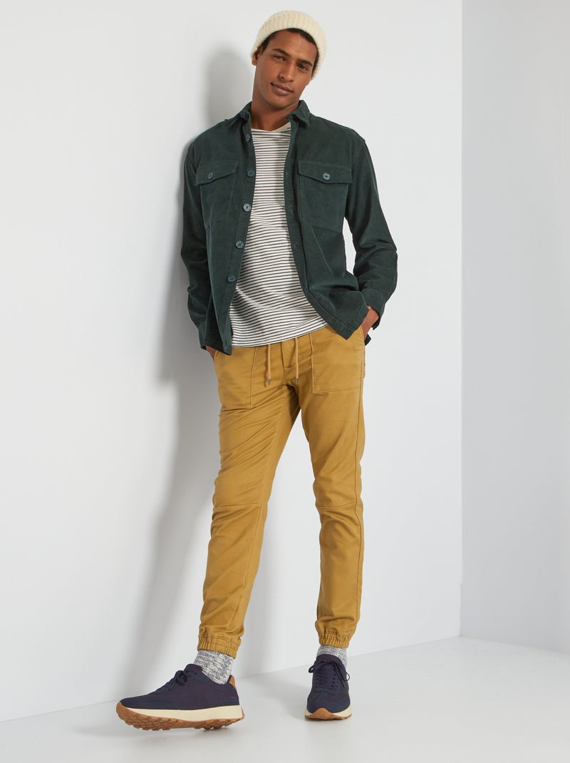 Pantaloni joggers tinta unita VERDE - Kiabi