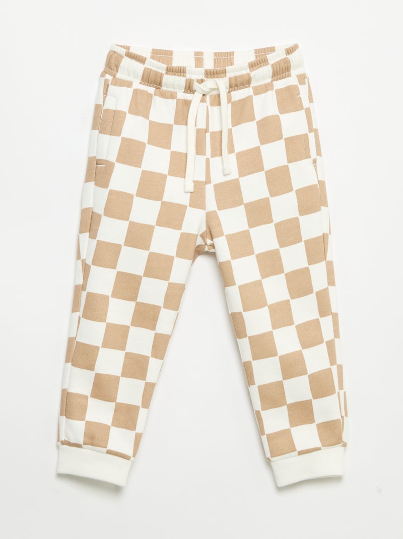 Pantaloni jogging a fantasia Beige - Kiabi
