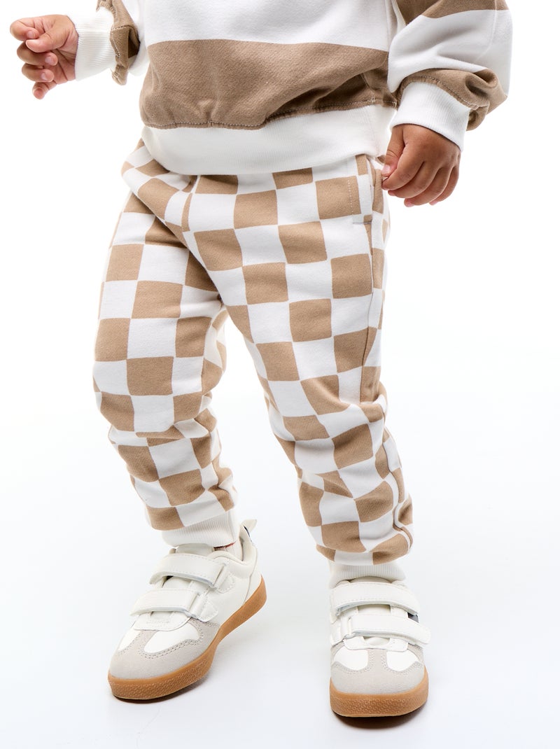 Pantaloni jogging a fantasia Beige - Kiabi