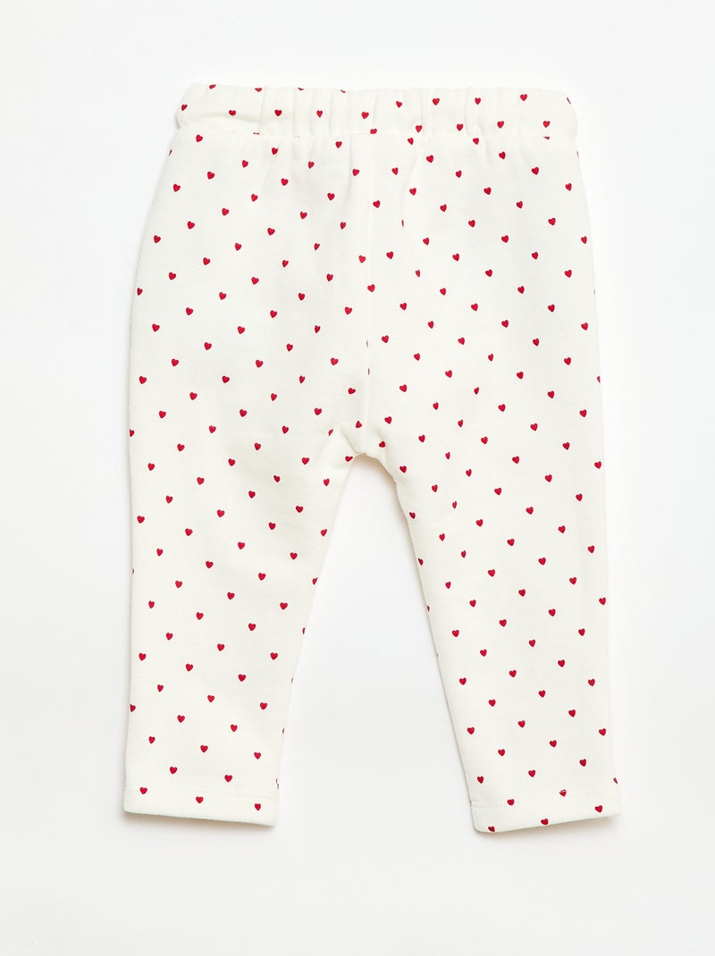 Pantaloni jogging a fantasia Bianco - Kiabi