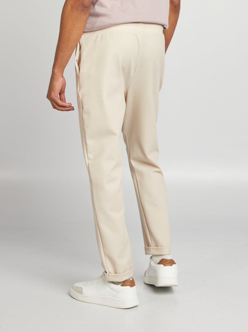 Pantaloni jogging a nido d'ape BEIGE - Kiabi