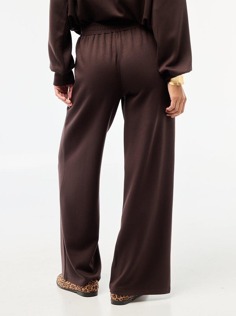 Pantaloni jogging ampi in maglia morbida Marrone - Kiabi