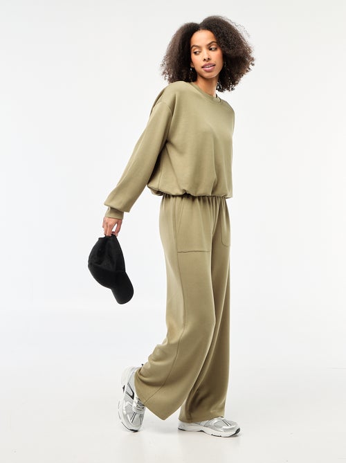 Pantaloni jogging ampi in maglia morbida - Kiabi