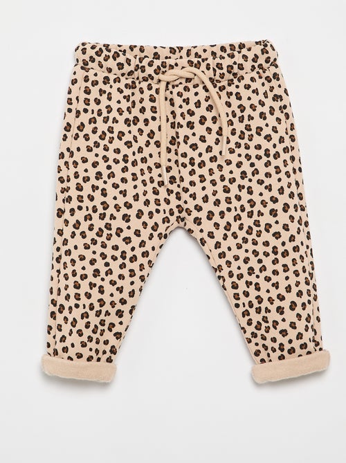 Pantaloni jogging con motivo - Kiabi