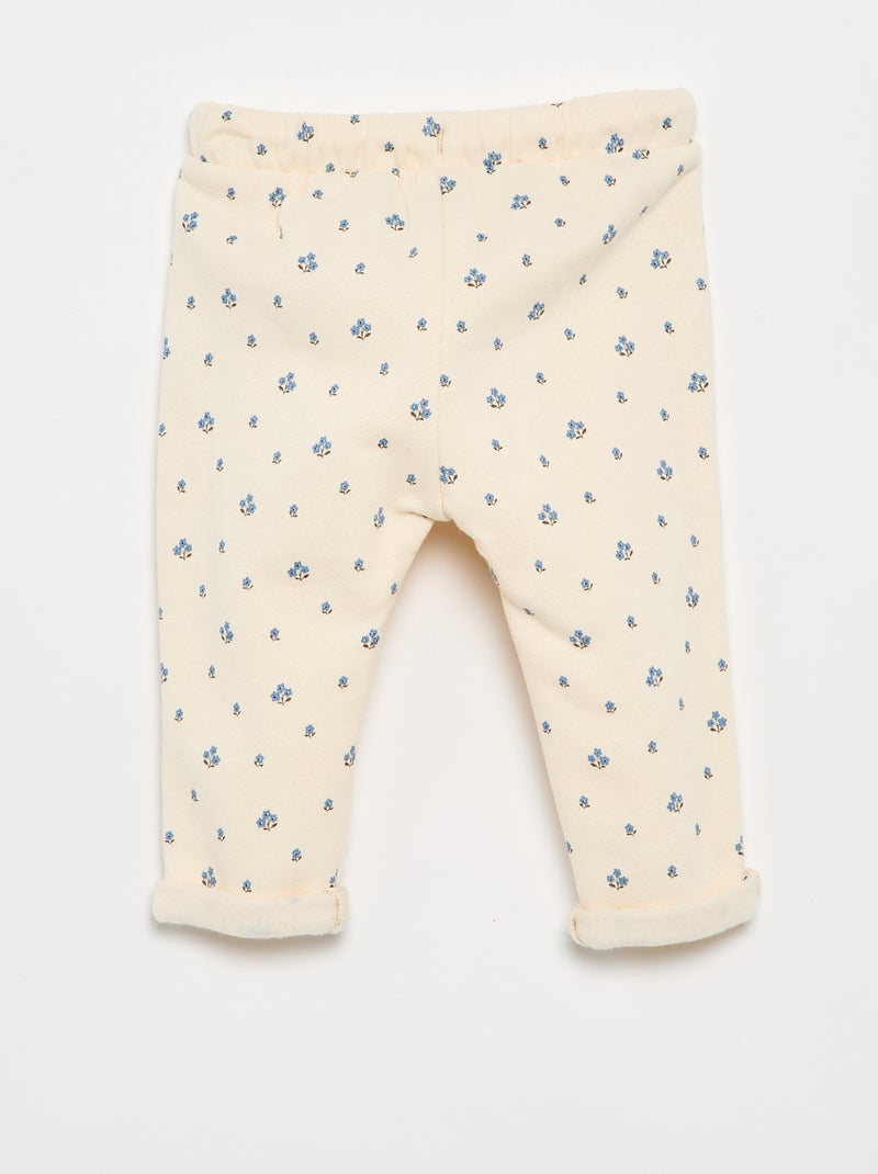 Pantaloni jogging con motivo Bianco - Kiabi