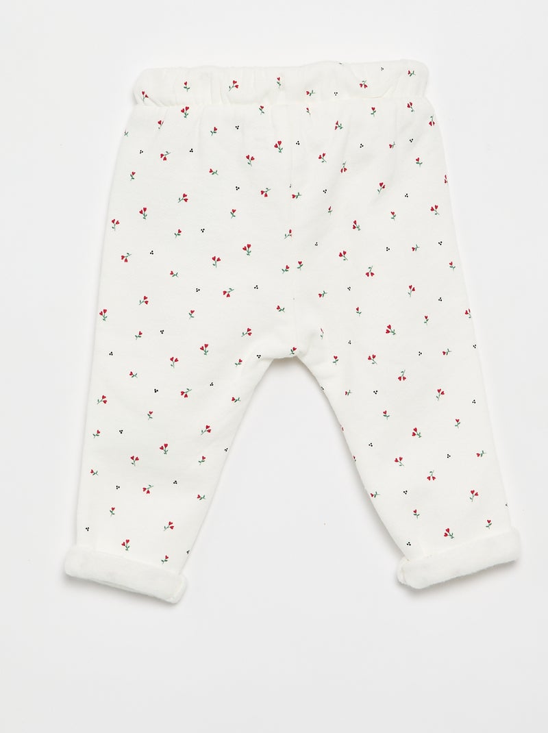 Pantaloni jogging con motivo Bianco - Kiabi