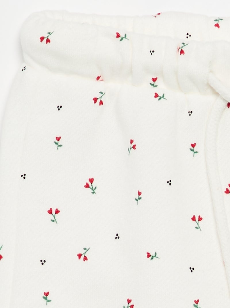 Pantaloni jogging con motivo Bianco - Kiabi