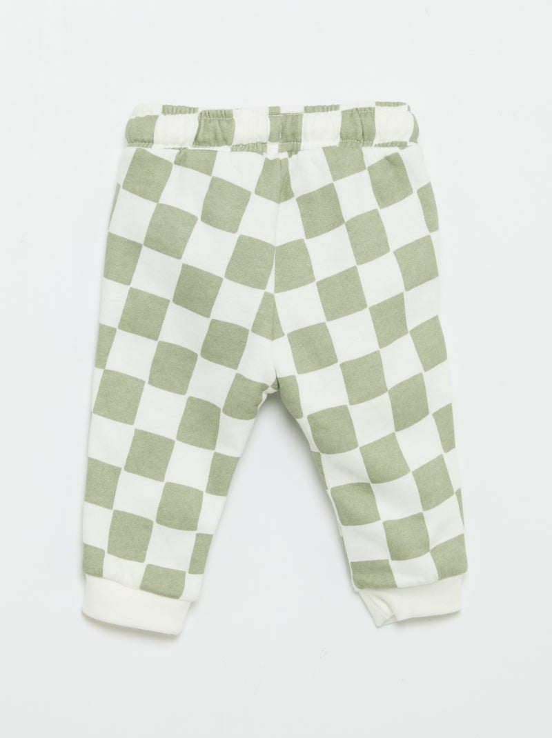 Pantaloni jogging con motivo Verde - Kiabi