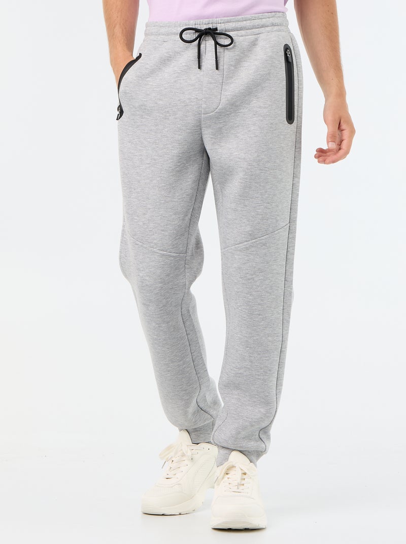 Pantaloni jogging con tasche con zip Grigio - Kiabi