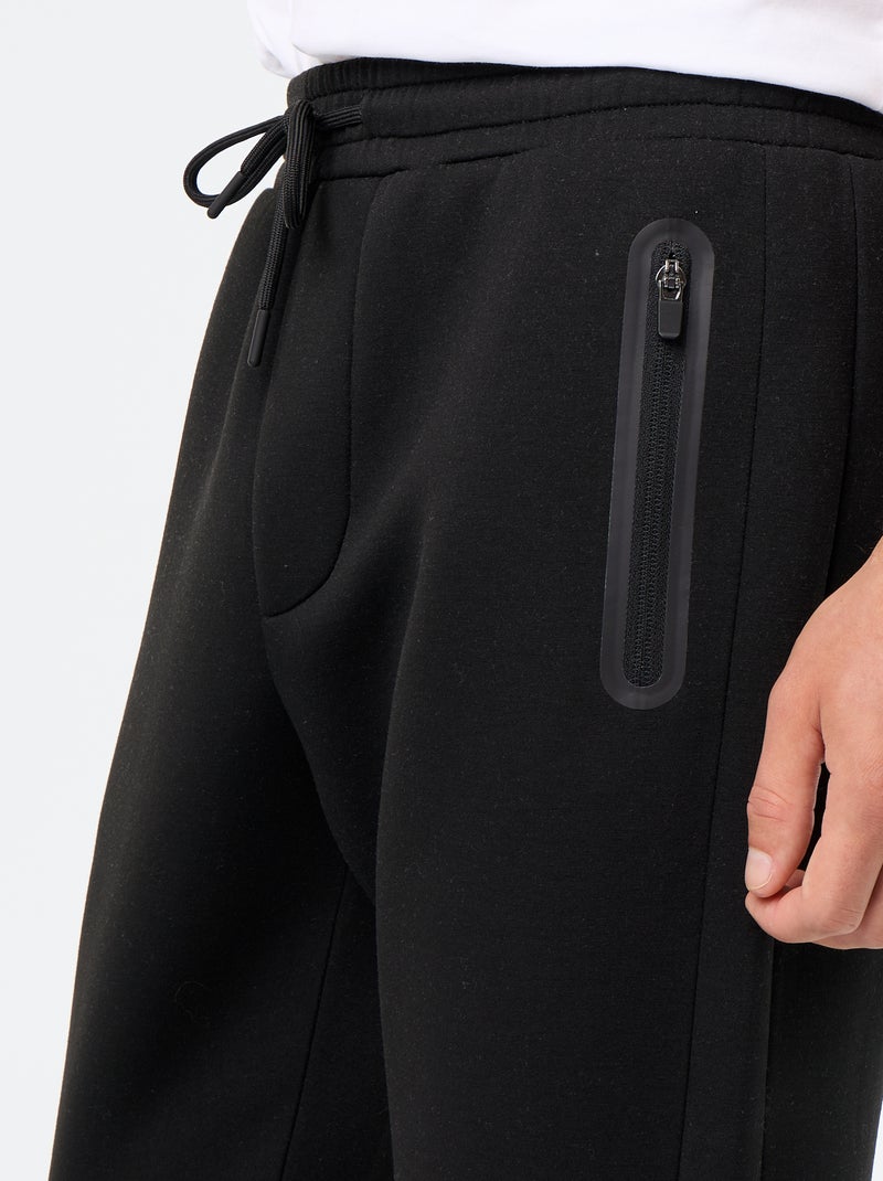 Pantaloni jogging con tasche con zip Nero - Kiabi