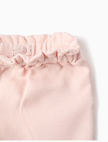 Pantaloni jogging in cotone brushed con stampa minnie