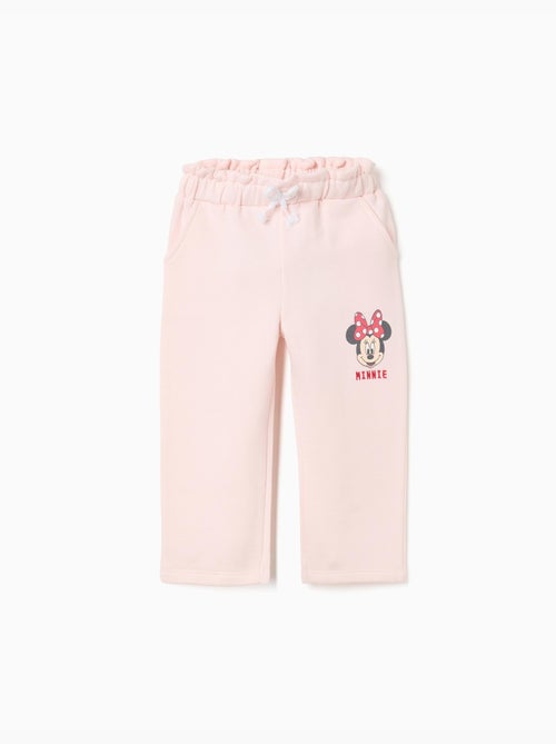 Pantaloni jogging in cotone brushed con stampa minnie - Kiabi
