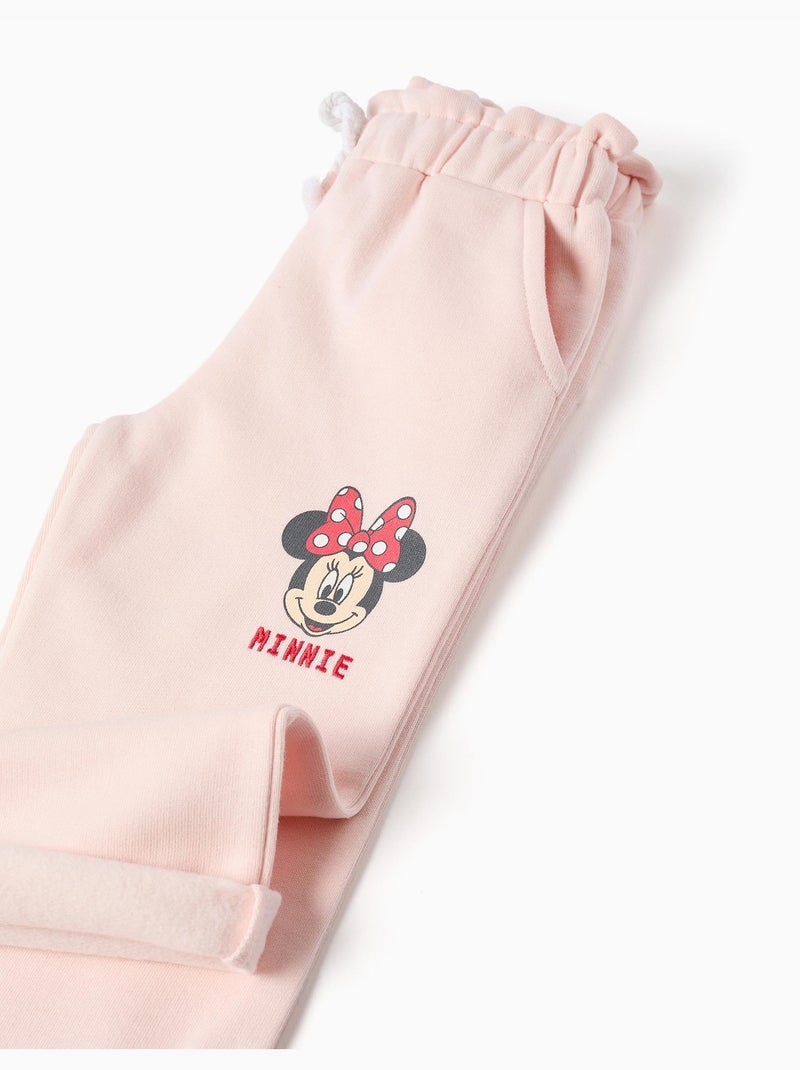 Pantaloni jogging in cotone brushed con stampa minnie Rosa chiaro - Kiabi