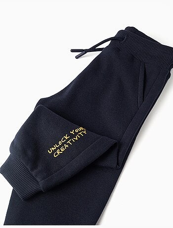 Pantaloni jogging in cotone con stampa art