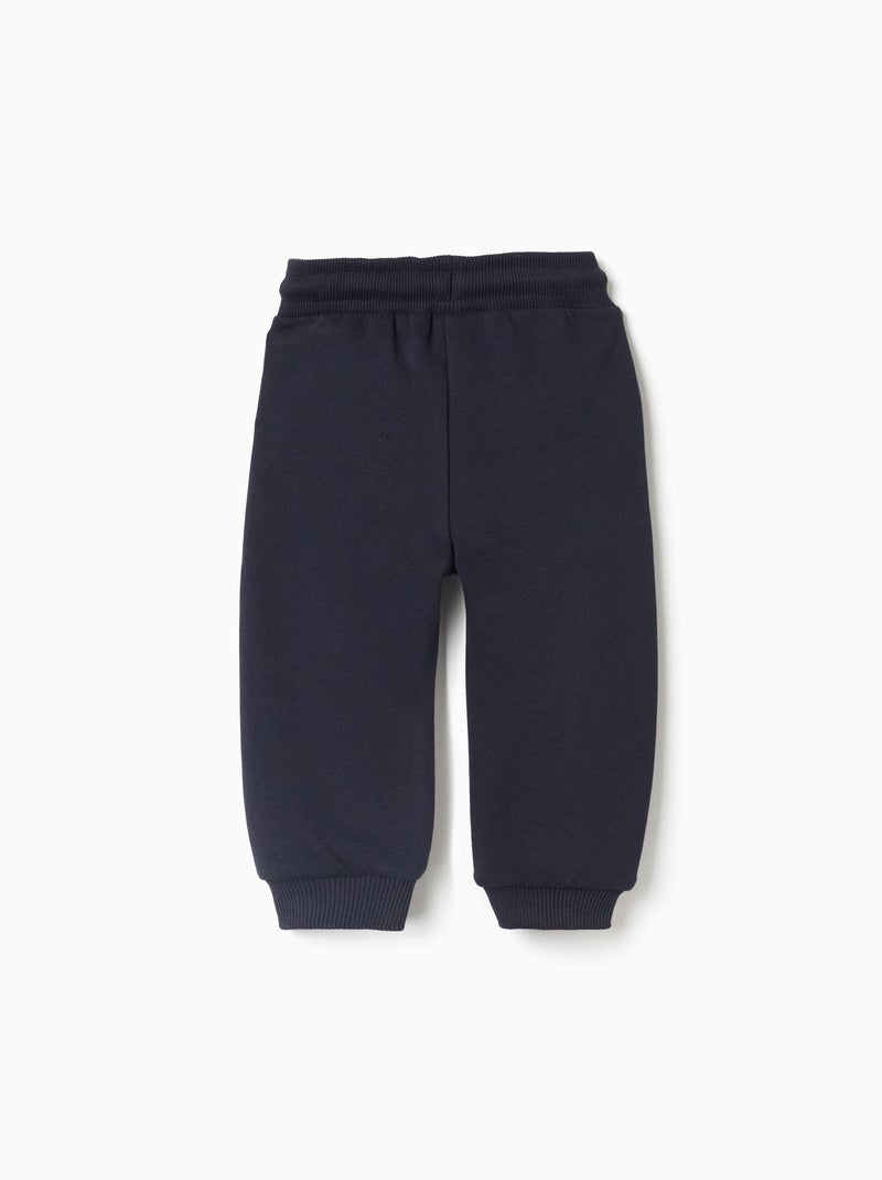 Pantaloni jogging in cotone con stampa creativity Blu scuro - Kiabi
