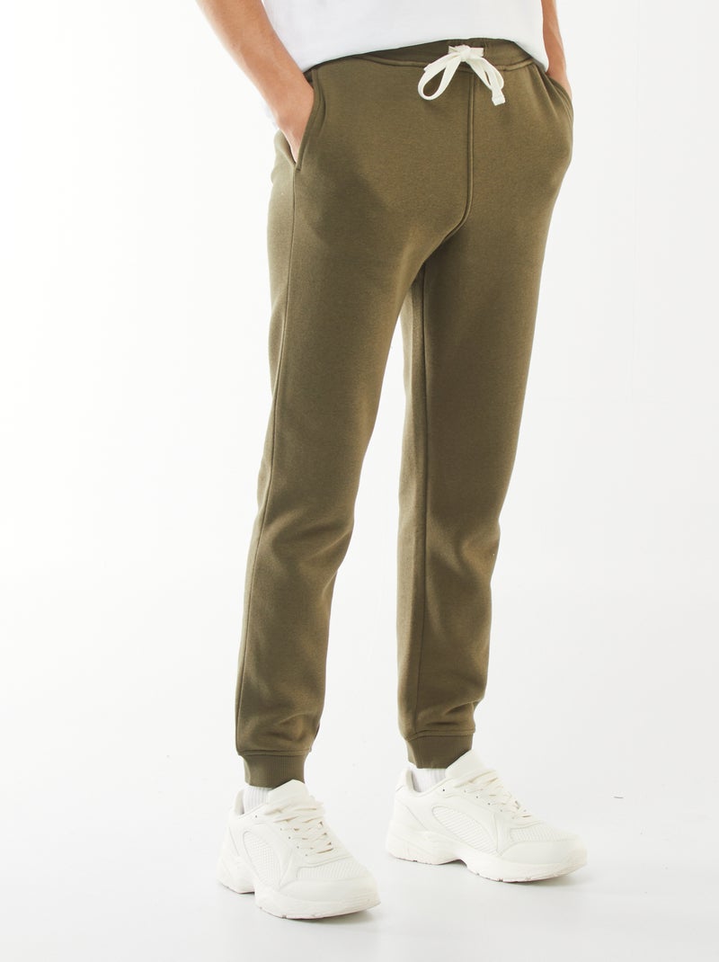 Pantaloni jogging in felpa calda Kaki - Kiabi