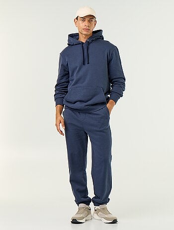 Pantaloni jogging in felpa tinta unita