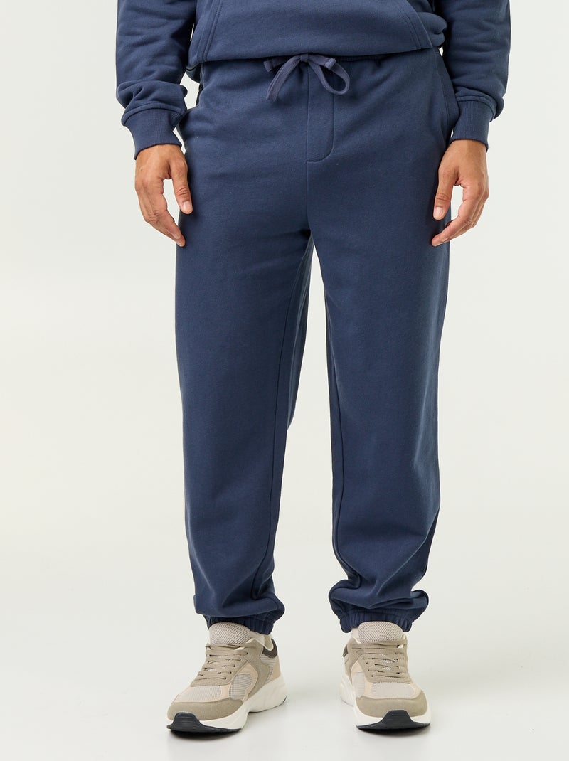 Pantaloni jogging in felpa tinta unita Blu - Kiabi