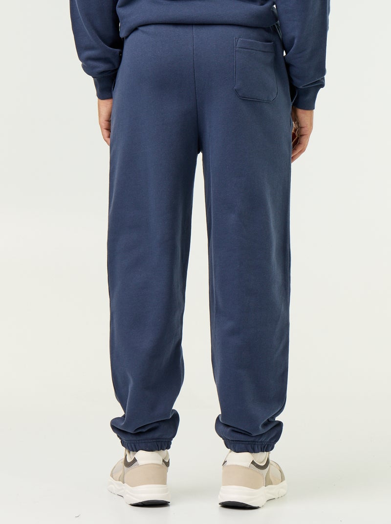 Pantaloni jogging in felpa tinta unita Blu - Kiabi