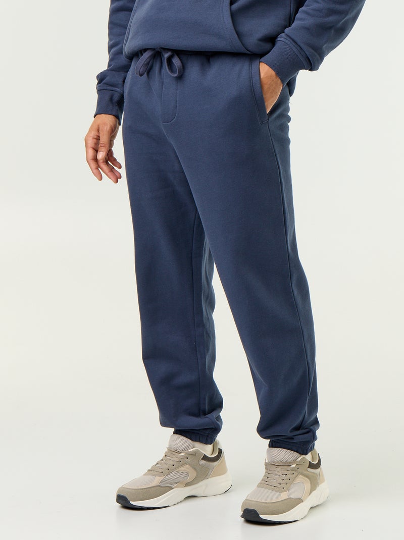 Pantaloni jogging in felpa tinta unita Blu - Kiabi