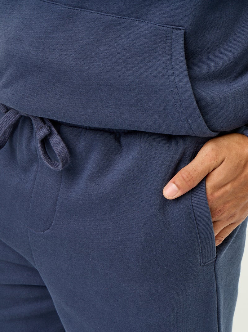 Pantaloni jogging in felpa tinta unita Blu - Kiabi