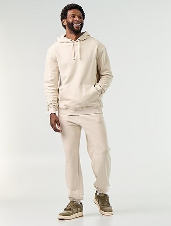 Pantaloni jogging in felpa tinta unita