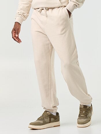 Pantaloni jogging in felpa tinta unita