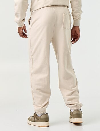 Pantaloni jogging in felpa tinta unita
