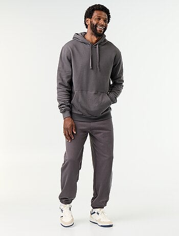 Pantaloni jogging in felpa tinta unita