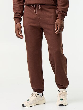 Pantaloni jogging in felpa tinta unita