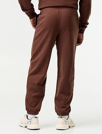 Pantaloni jogging in felpa tinta unita