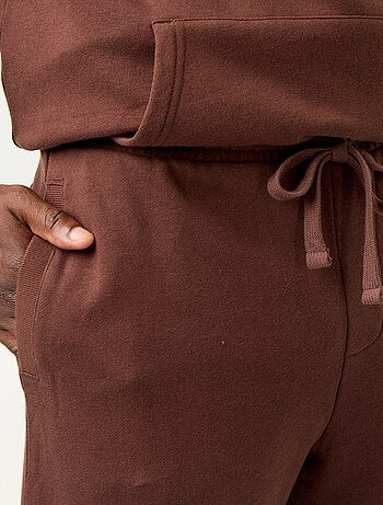 Pantaloni jogging in felpa tinta unita