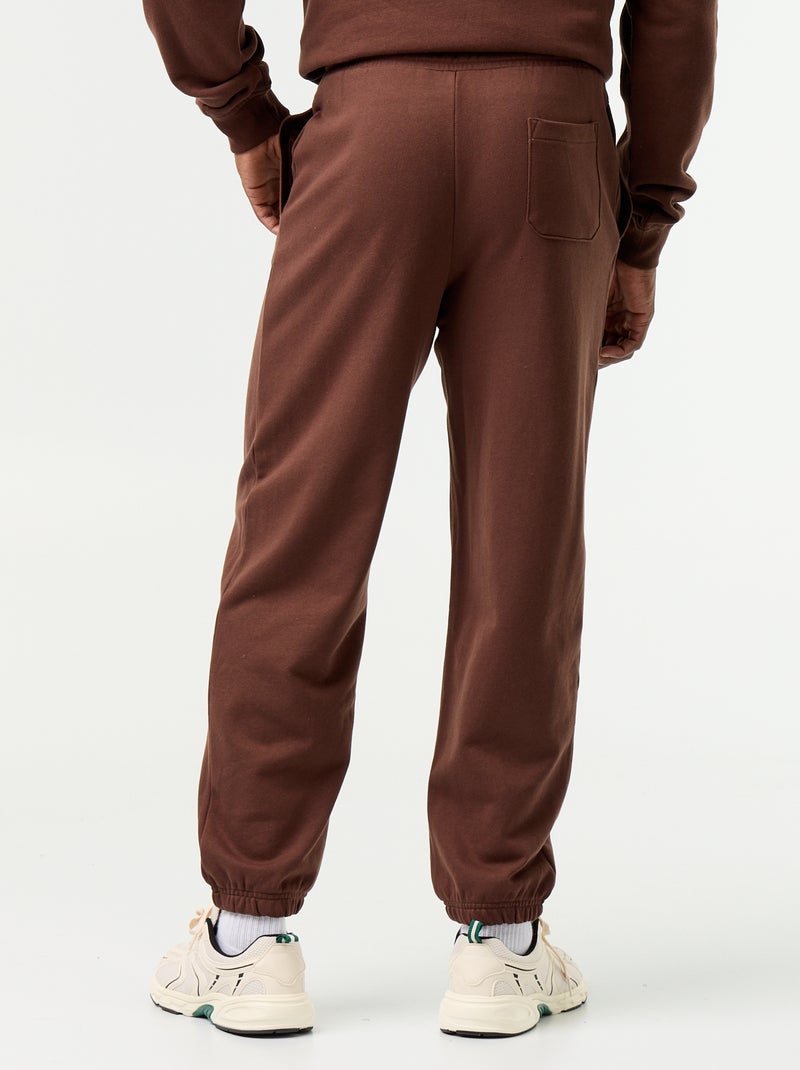 Pantaloni jogging in felpa tinta unita Marrone - Kiabi