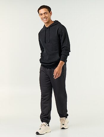 Pantaloni jogging in felpa tinta unita