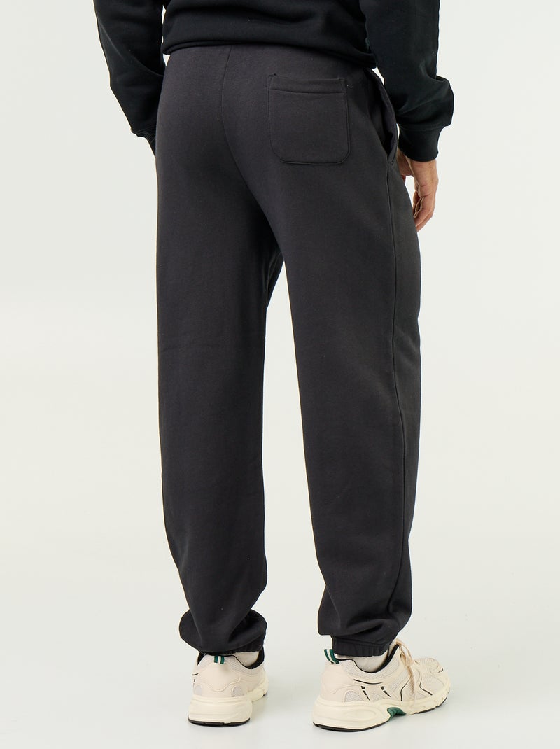 Pantaloni jogging in felpa tinta unita Nero - Kiabi