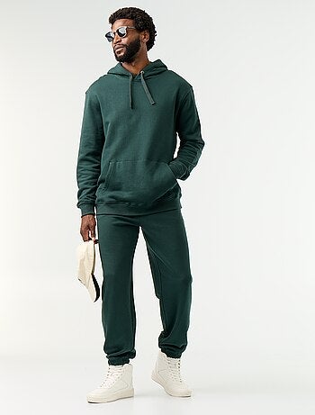 Pantaloni jogging in felpa tinta unita