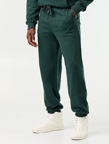 Pantaloni jogging in felpa tinta unita